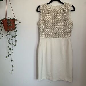 Elegant Cream Lace Dress 10